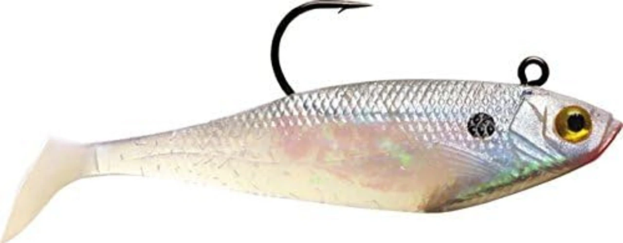 Tsunami Holographic Swim Shad - Pearl/Spot 1 Tsunami Holographic Swim Shad - Pearl/Spot